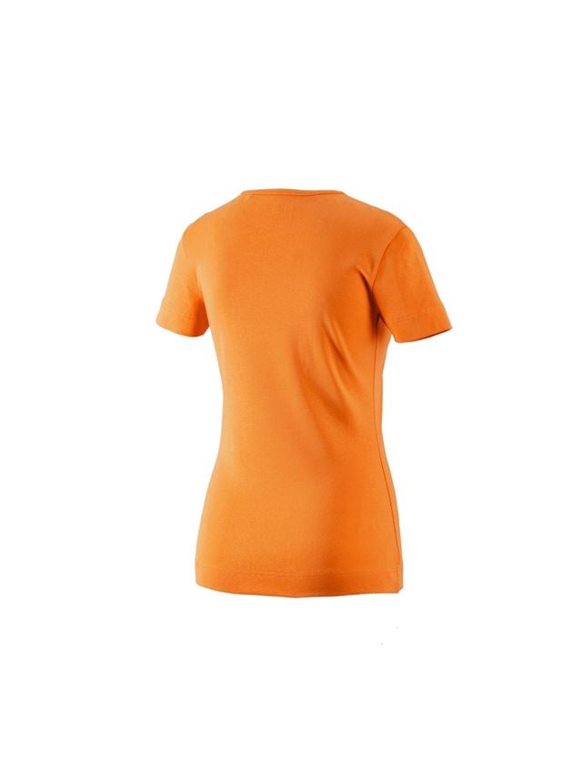 Bovenkleding: e.s. T-Shirt cotton V-Neck, dames + oranje 1