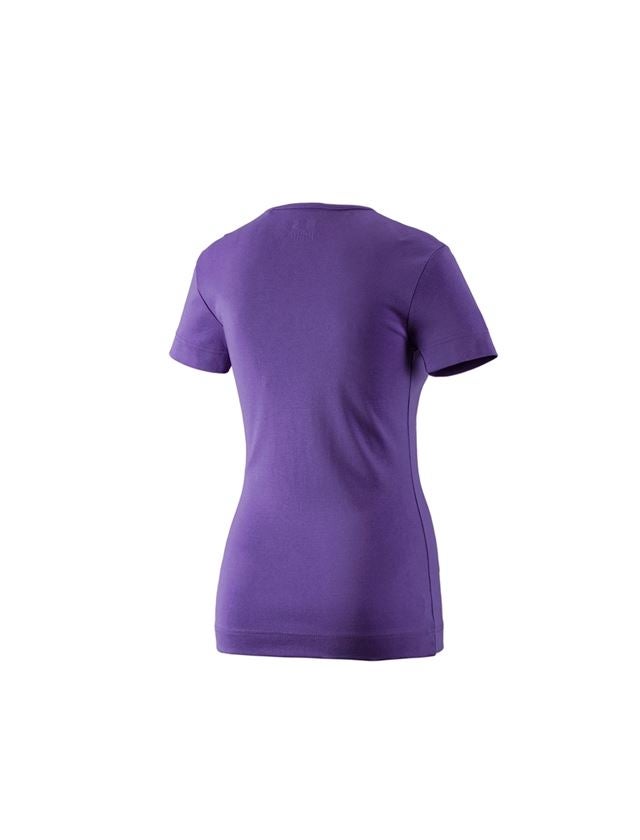 Bovenkleding: e.s. T-Shirt cotton V-Neck, dames + lilas 1