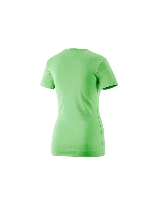 Bovenkleding: e.s. T-Shirt cotton V-Neck, dames + appelgroen 1