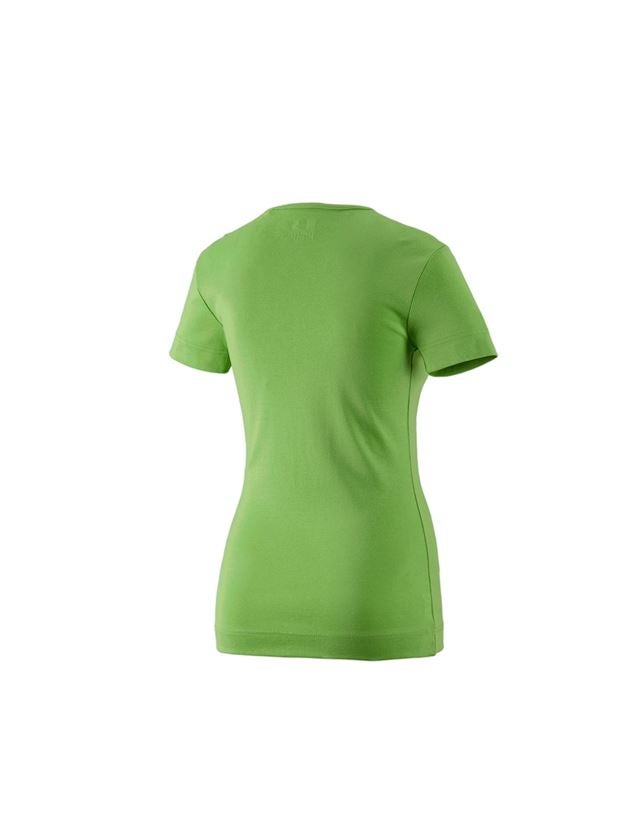 Bovenkleding: e.s. T-Shirt cotton V-Neck, dames + zeegroen 1