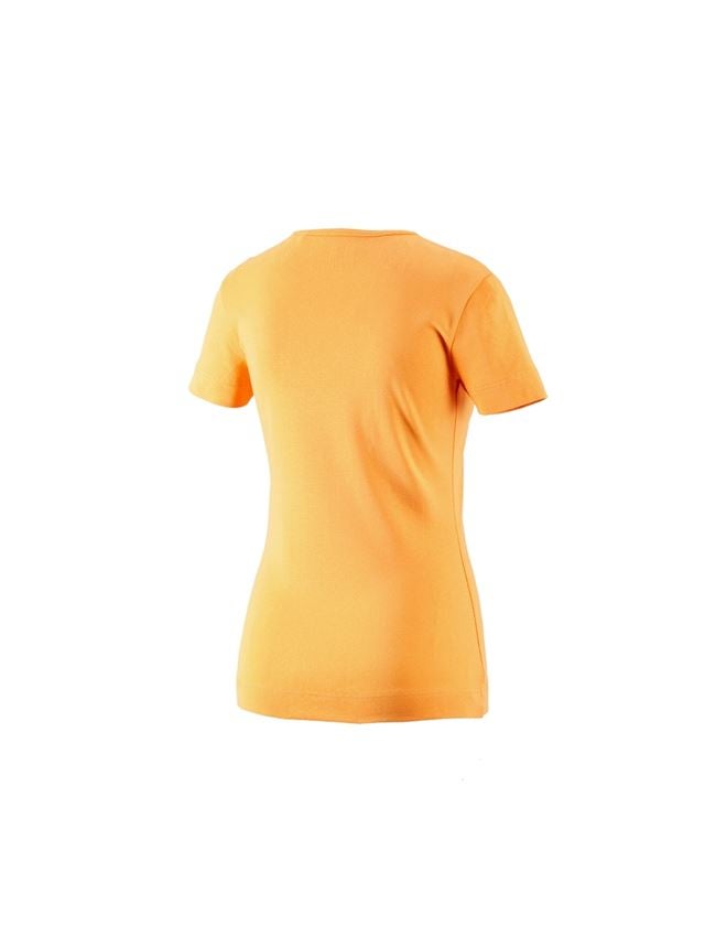 Bovenkleding: e.s. T-Shirt cotton V-Neck, dames + licht oranje 1