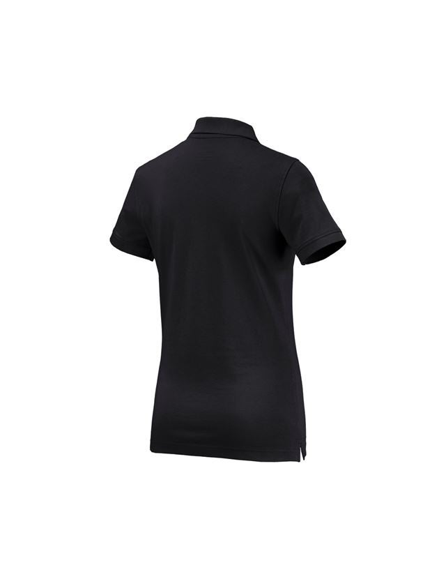 Bovenkleding: e.s. Polo-Shirt cotton, dames + zwart 1