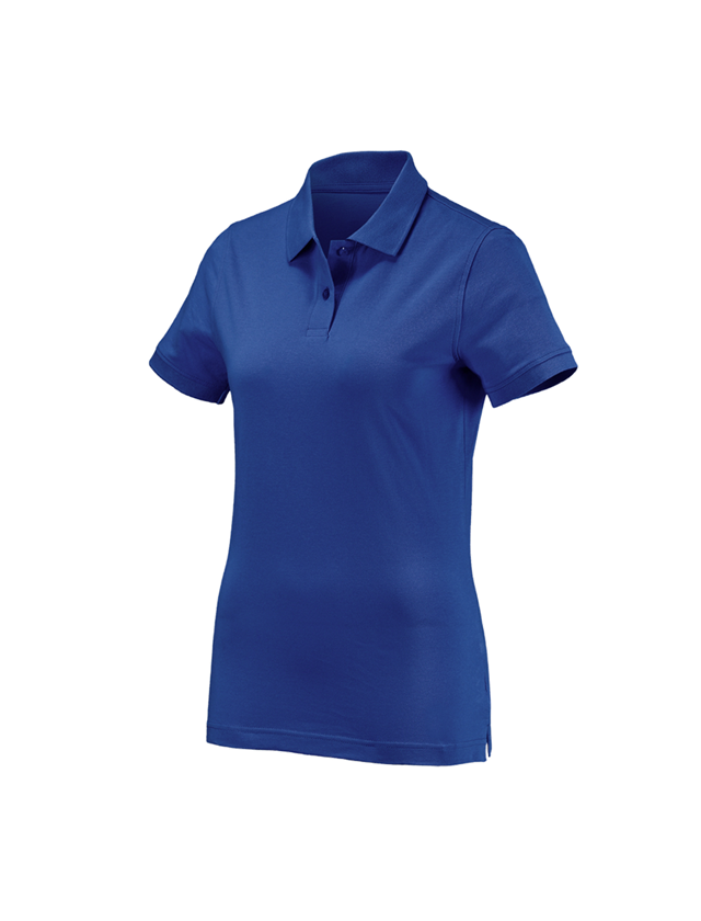 Tuin-/ Land-/ Bosbouw: e.s. Polo-Shirt cotton, dames + korenblauw