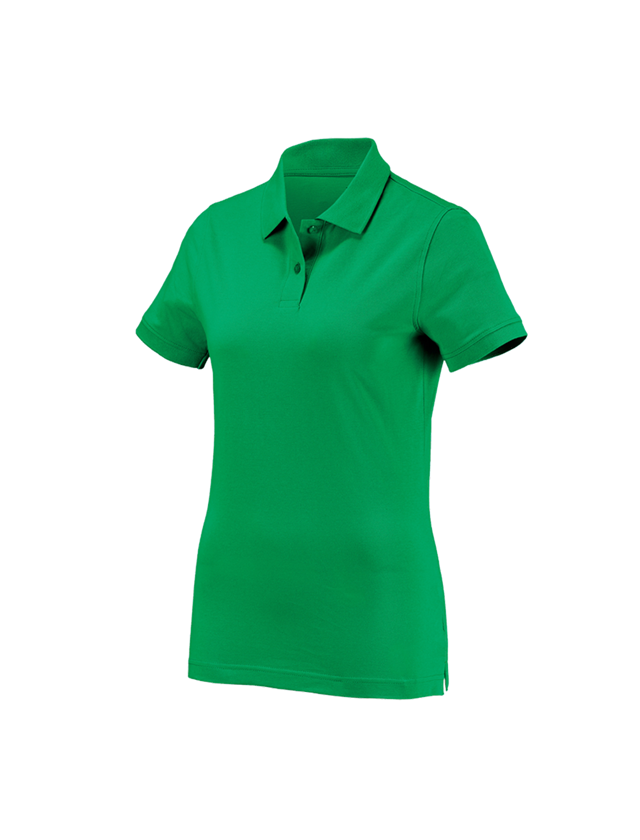 Tuin-/ Land-/ Bosbouw: e.s. Polo-Shirt cotton, dames + grasgroen