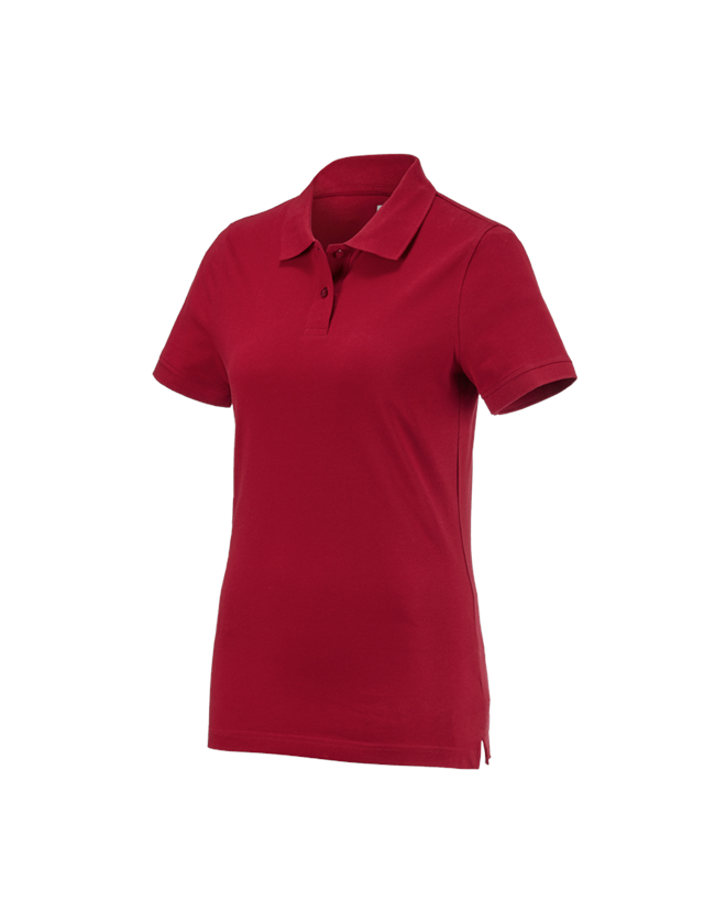 Tuin-/ Land-/ Bosbouw: e.s. Polo-Shirt cotton, dames + rood