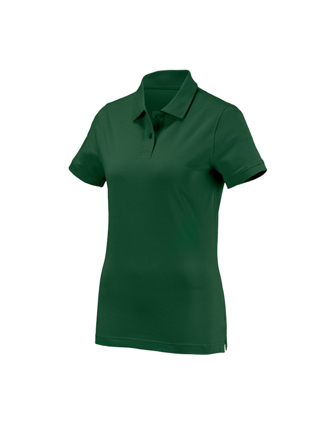 Tuin-/ Land-/ Bosbouw: e.s. Polo-Shirt cotton, dames + groen