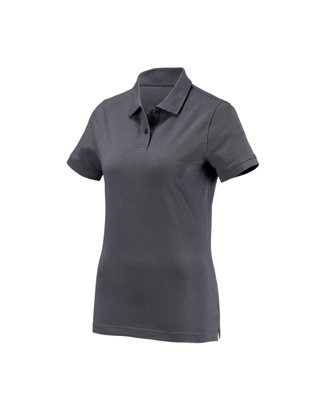 Bovenkleding: e.s. Polo-Shirt cotton, dames + antraciet