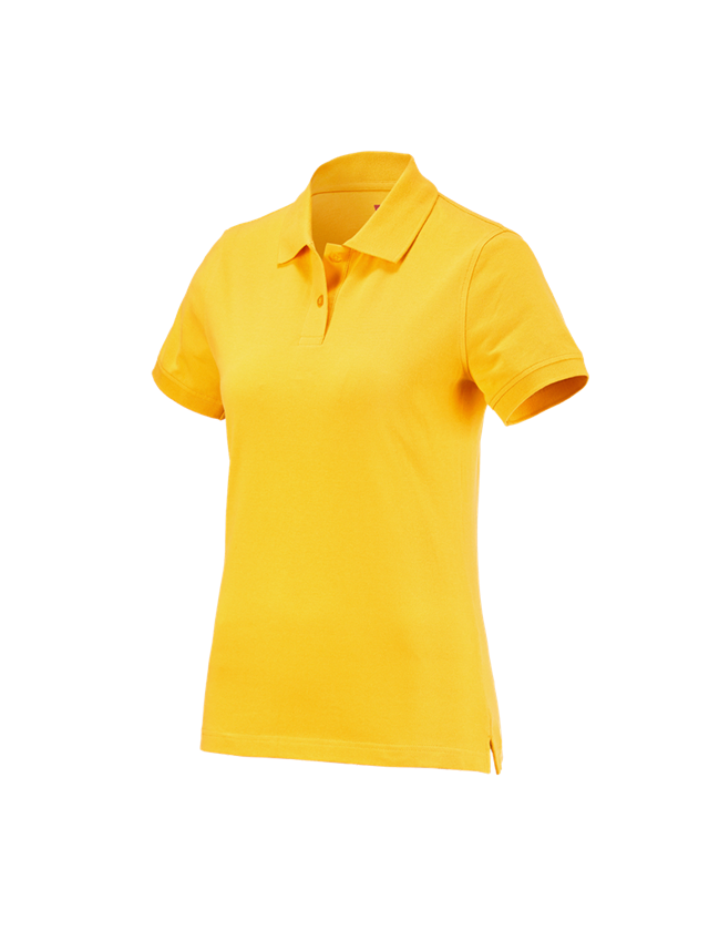 Tuin-/ Land-/ Bosbouw: e.s. Polo-Shirt cotton, dames + geel