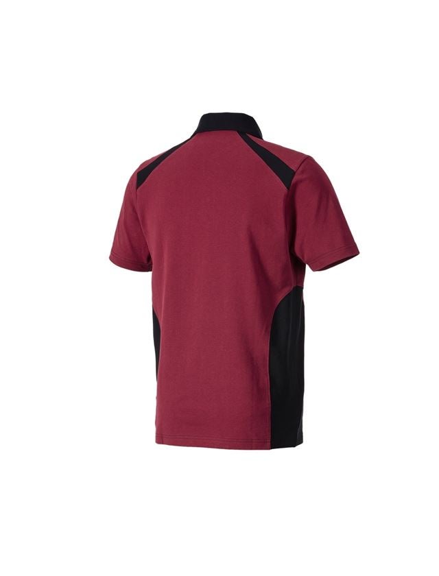 Bovenkleding: Polo-Shirt cotton e.s.active + bordeaux/zwart 1