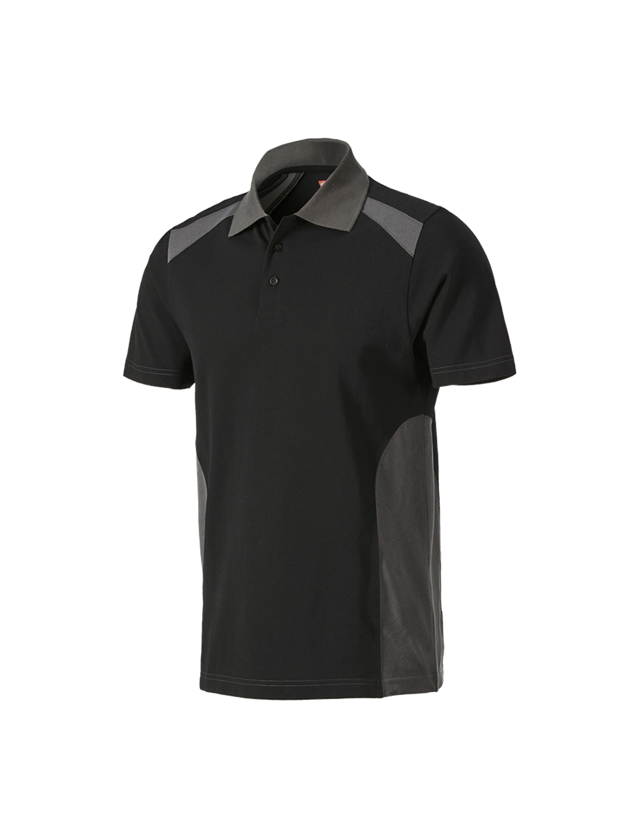 Bovenkleding: Polo-Shirt cotton e.s.active + zwart/antraciet 2