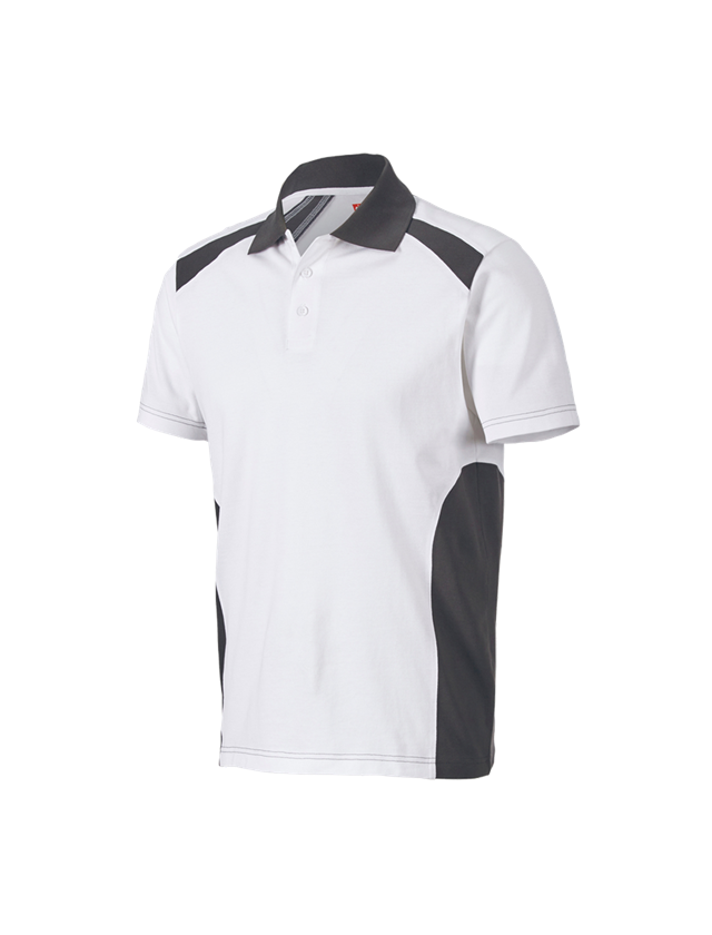 Bovenkleding: Polo-Shirt cotton e.s.active + wit/antraciet 2