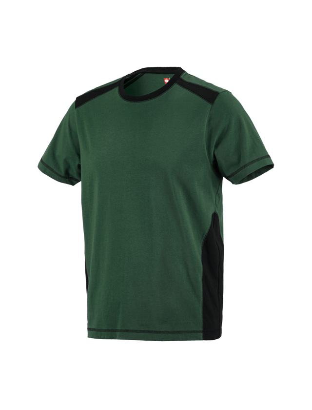 Tuin-/ Land-/ Bosbouw: T-Shirt cotton e.s.active + groen/zwart 2