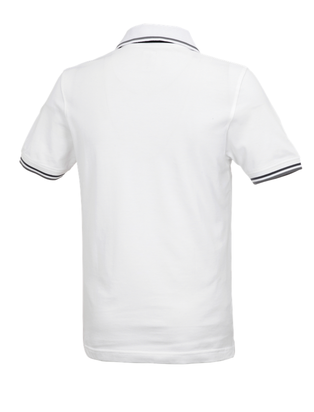 Bovenkleding: e.s. Polo-Shirt cotton Deluxe Colour + wit/antraciet 2