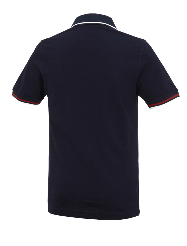 Bovenkleding: e.s. Polo-Shirt cotton Deluxe Colour + donkerblauw/rood 3