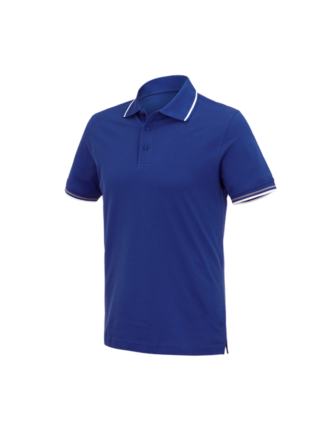 Bovenkleding: e.s. Polo-Shirt cotton Deluxe Colour + korenblauw/aluminium