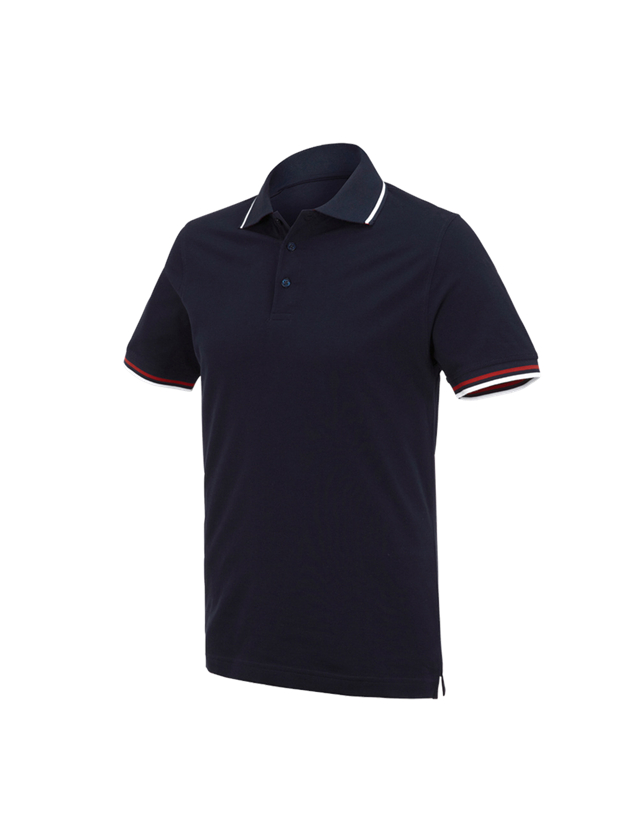 Bovenkleding: e.s. Polo-Shirt cotton Deluxe Colour + donkerblauw/rood 2