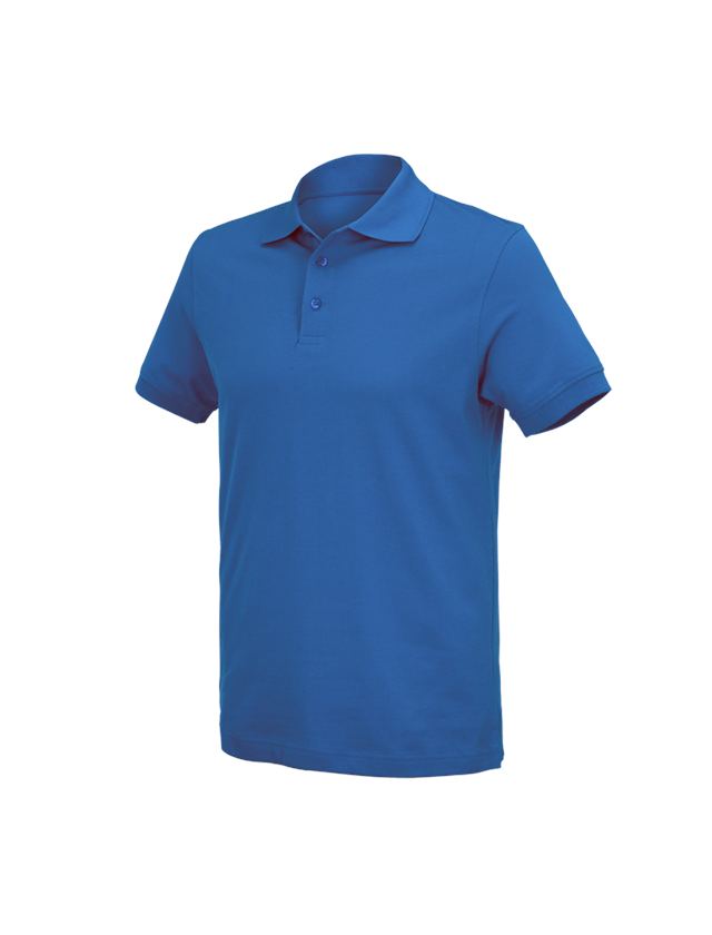 Bovenkleding: e.s. Polo-Shirt cotton Deluxe + gentiaanblauw