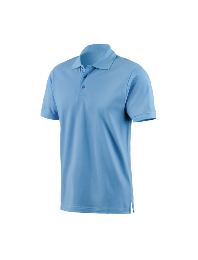 Bovenkleding: e.s. Polo-Shirt cotton + azuurblauw