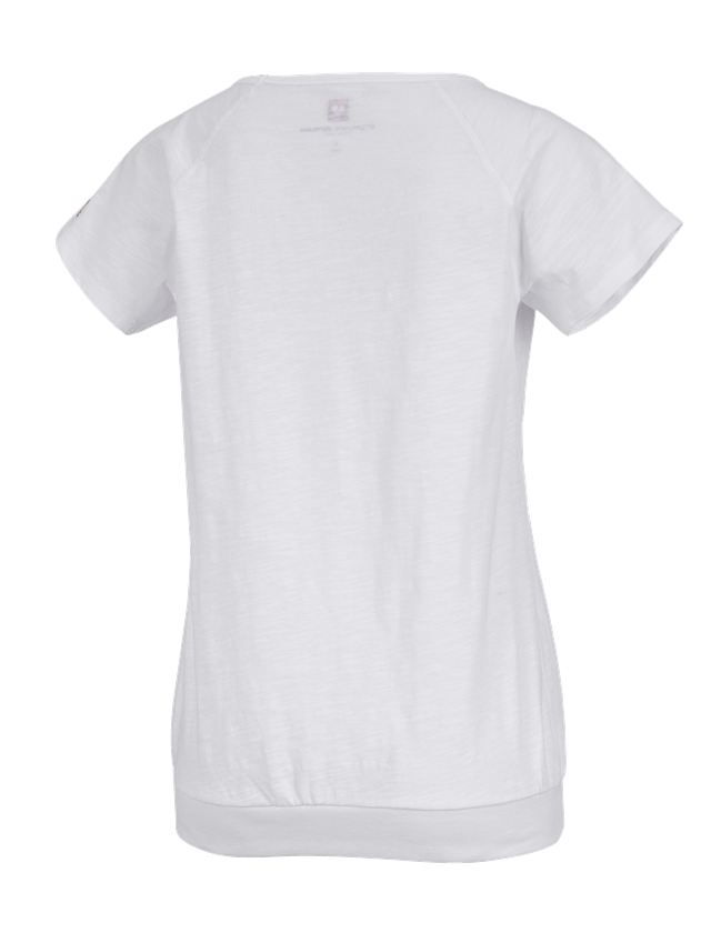Bovenkleding: e.s. T-Shirt cotton slub, dames + wit 1