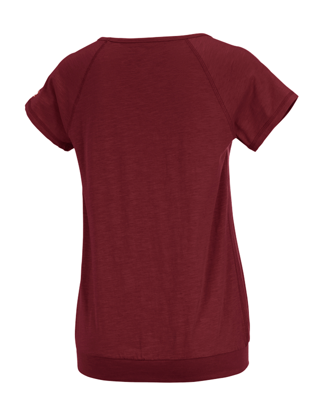 Bovenkleding: e.s. T-Shirt cotton slub, dames + robijn 1
