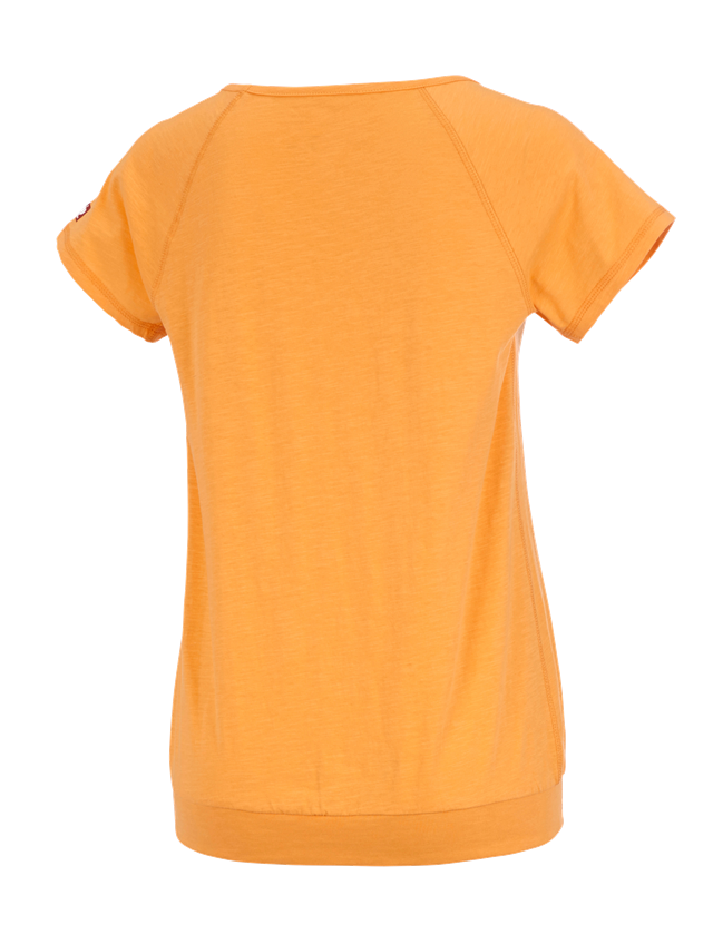 Bovenkleding: e.s. T-Shirt cotton slub, dames + licht oranje 1