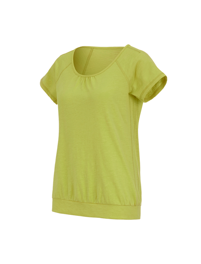 Bovenkleding: e.s. T-Shirt cotton slub, dames + meigroen