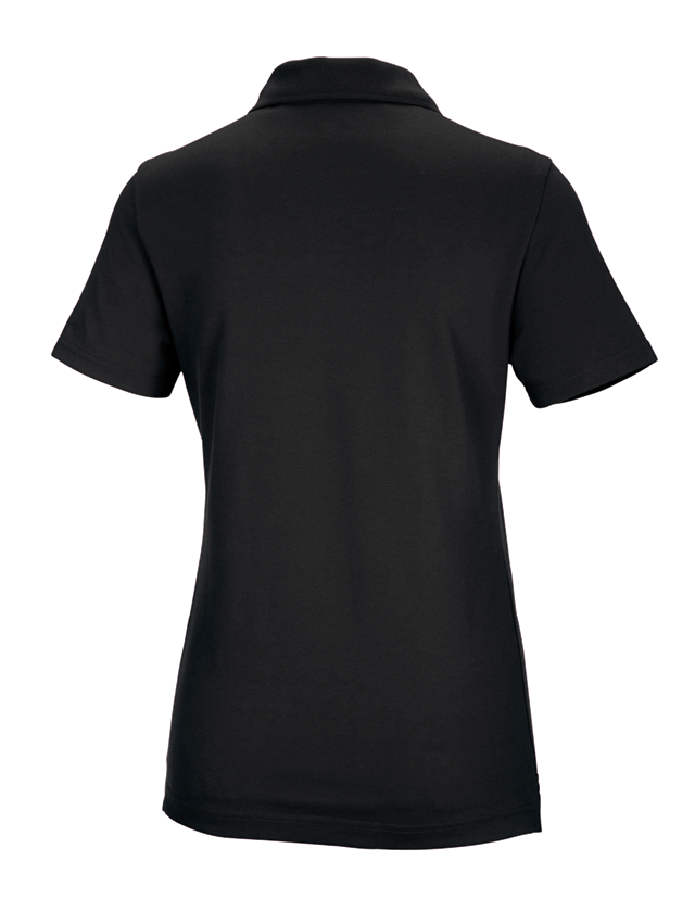 Bovenkleding: e.s. Functioneel poloshirt poly cotton, dames + zwart 1