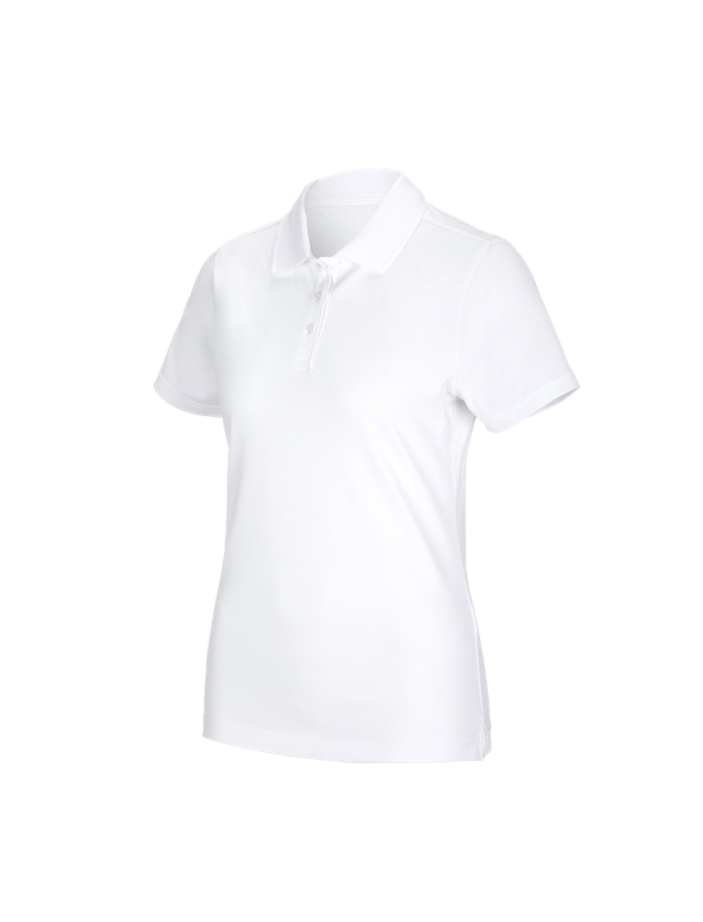 e.s. Functioneel poloshirt poly cotton, dames wit | Engelbert