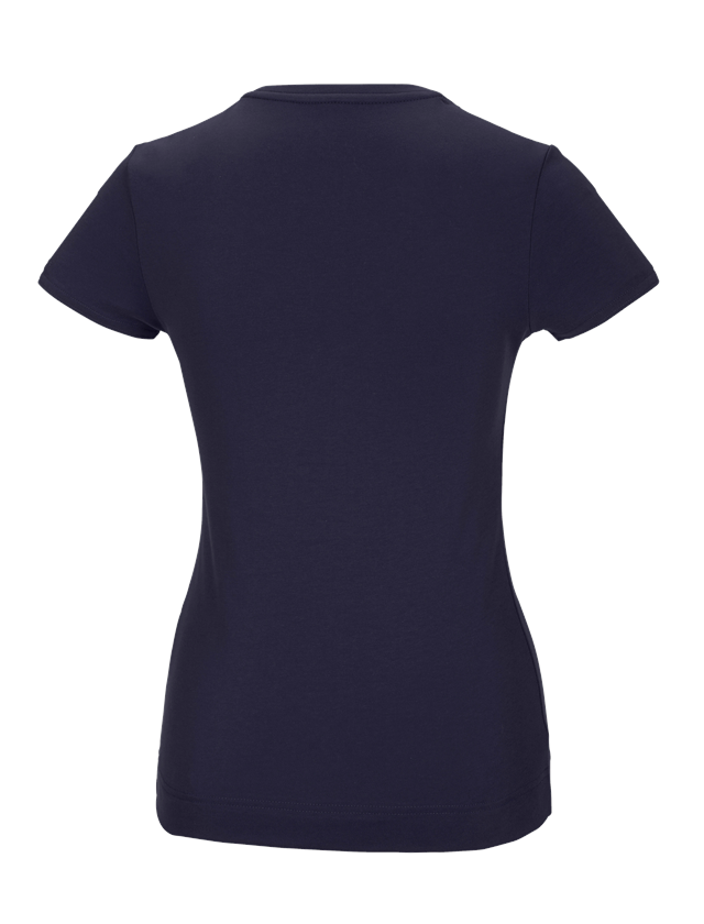 Bovenkleding: e.s. Functioneel T-shirt poly cotton, dames + donkerblauw 3