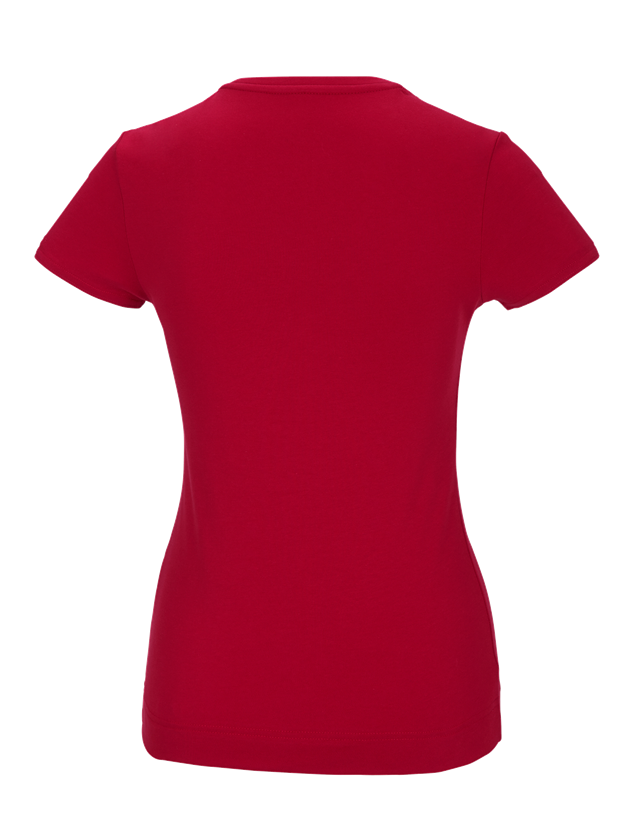 Bovenkleding: e.s. Functioneel T-shirt poly cotton, dames + vuurrood 1
