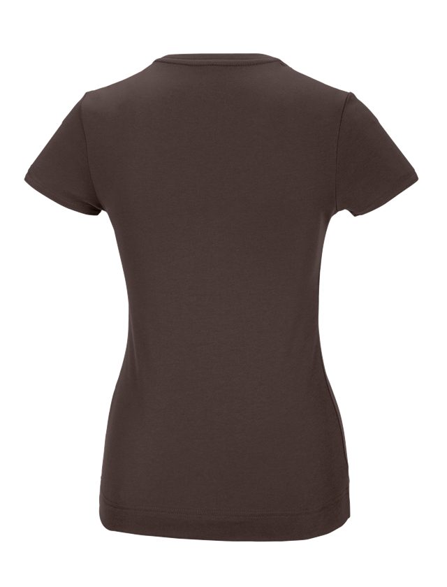 Bovenkleding: e.s. Functioneel T-shirt poly cotton, dames + kastanje 1