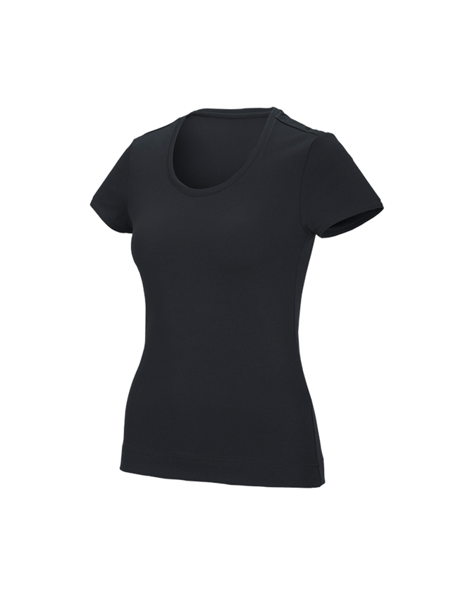 Bovenkleding: e.s. Functioneel T-shirt poly cotton, dames + zwart