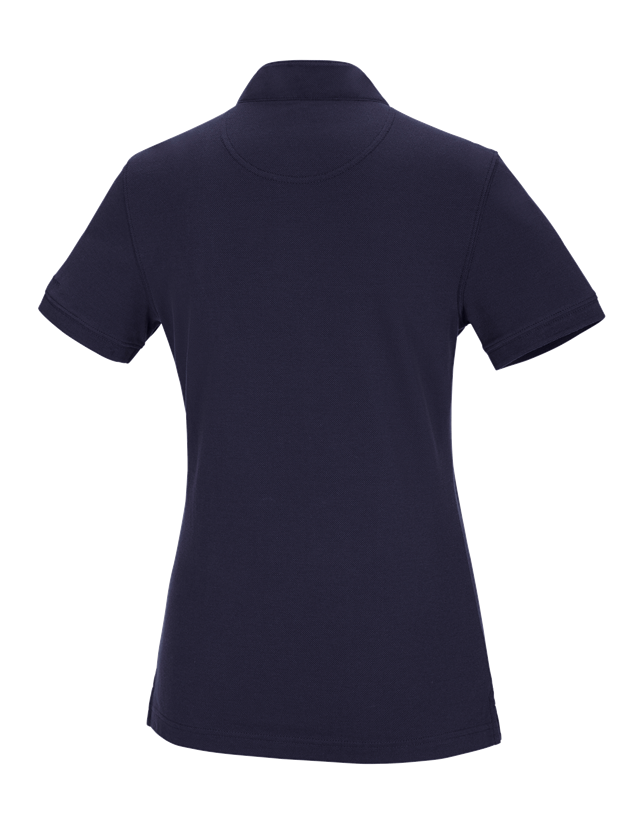 Bovenkleding: e.s. Poloshirt cotton Mandarin, dames + donkerblauw 1
