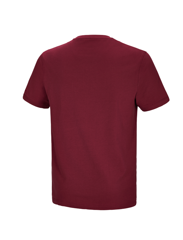Onderwerpen: e.s. T-shirt cotton stretch Pocket + bordeaux 1