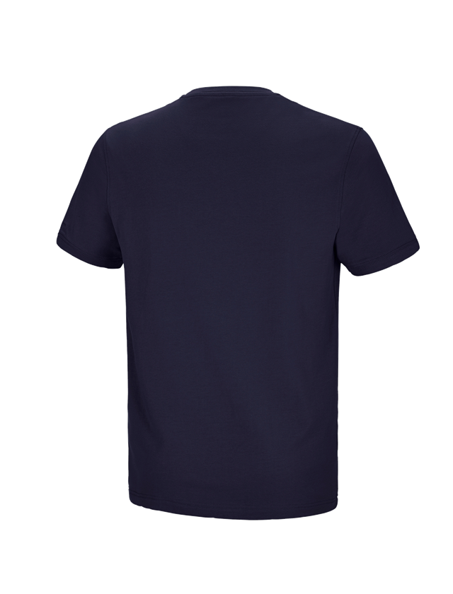 Onderwerpen: e.s. T-shirt cotton stretch Pocket + donkerblauw 3