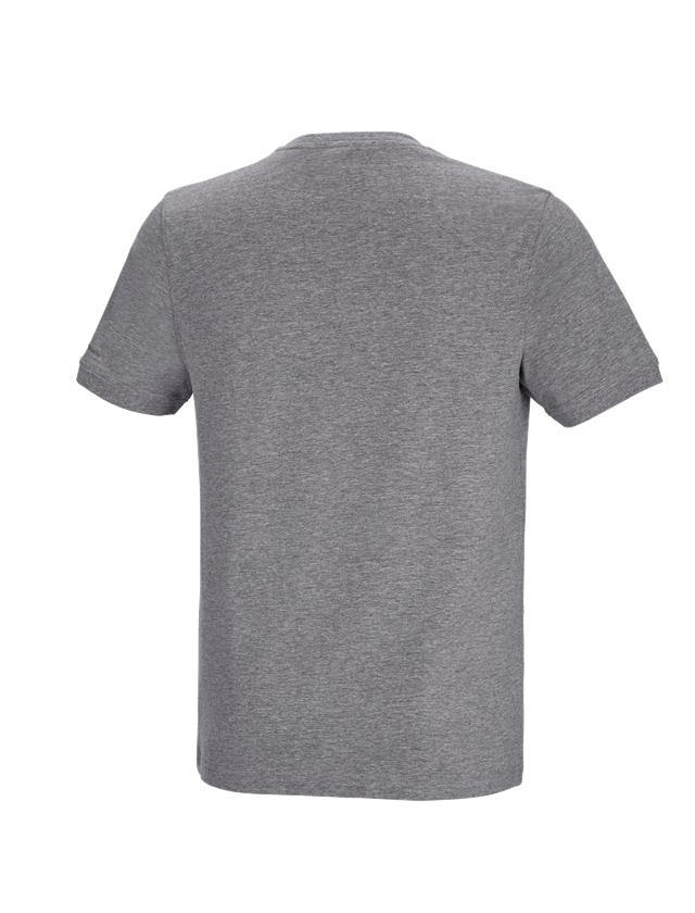 Bovenkleding: e.s. T-shirt cotton stretch Pocket + grijs mêlee 1