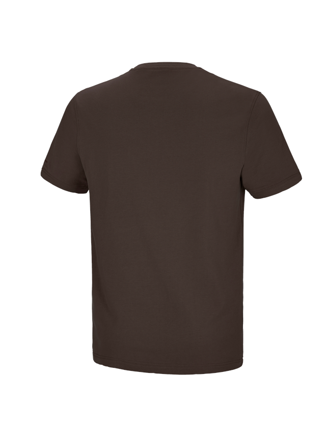 Bovenkleding: e.s. T-shirt cotton stretch Pocket + kastanje 3