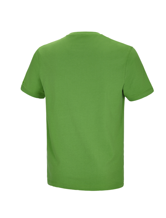 Bovenkleding: e.s. T-shirt cotton stretch Pocket + zeegroen 1