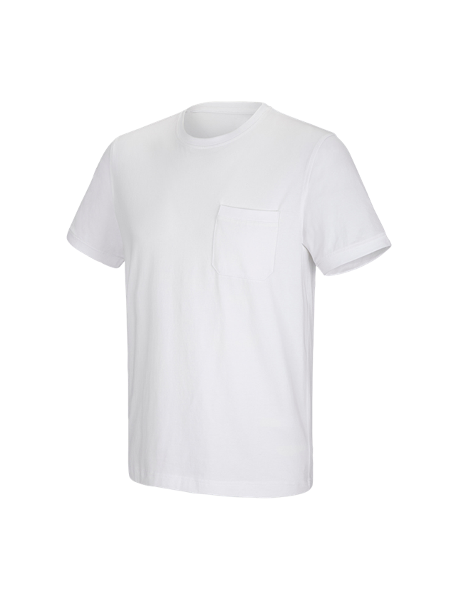 Onderwerpen: e.s. T-shirt cotton stretch Pocket + wit 2