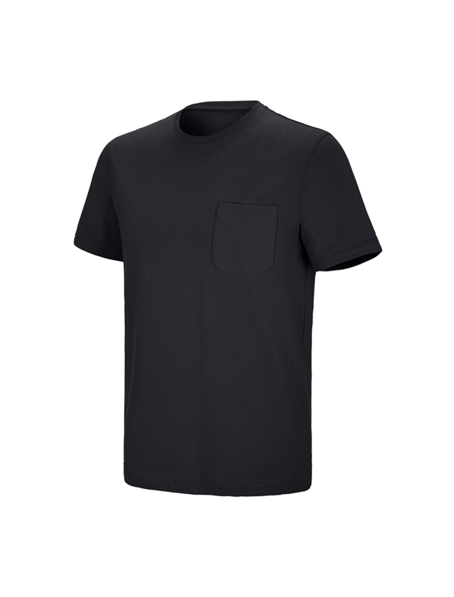 Onderwerpen: e.s. T-shirt cotton stretch Pocket + zwart 2