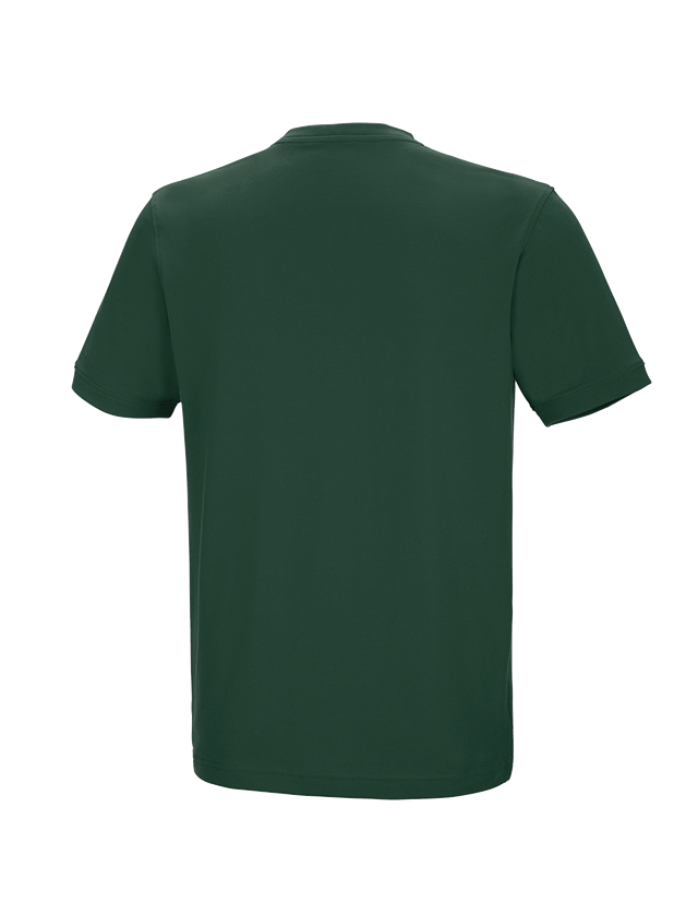 Bovenkleding: e.s. T-shirt cotton stretch V-Neck + groen 1