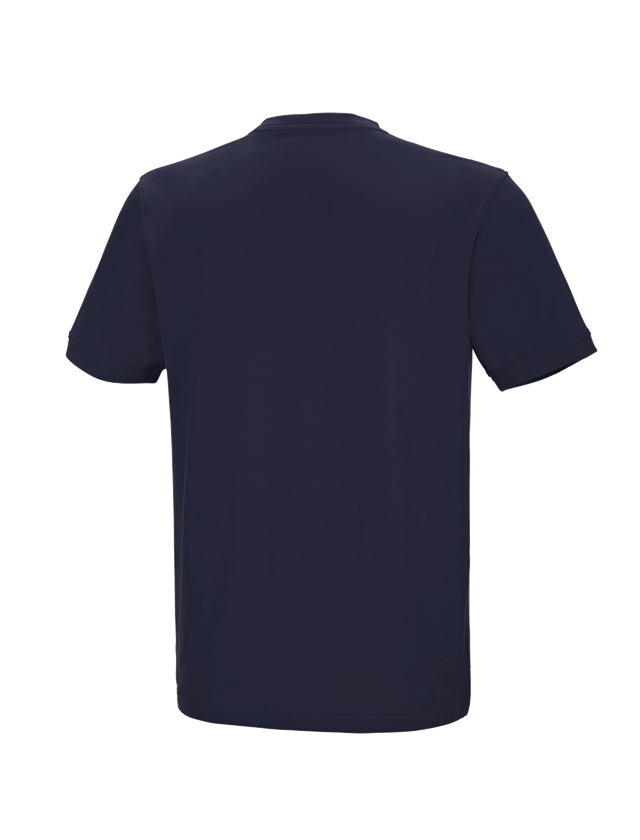 Bovenkleding: e.s. T-shirt cotton stretch V-Neck + donkerblauw 3