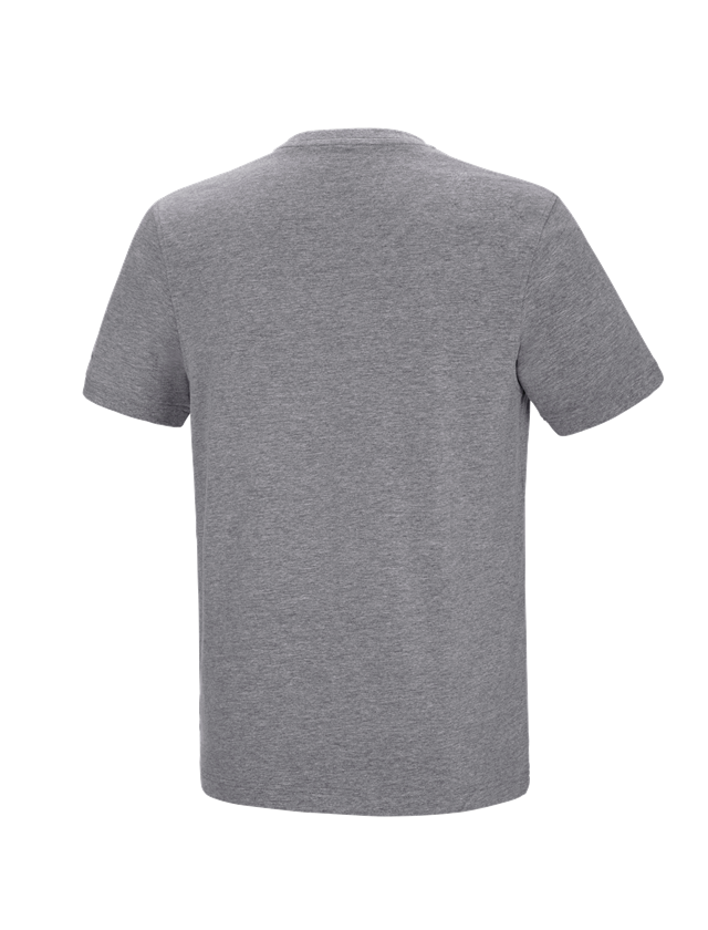 Bovenkleding: e.s. T-shirt cotton stretch V-Neck + grijs mêlee 3