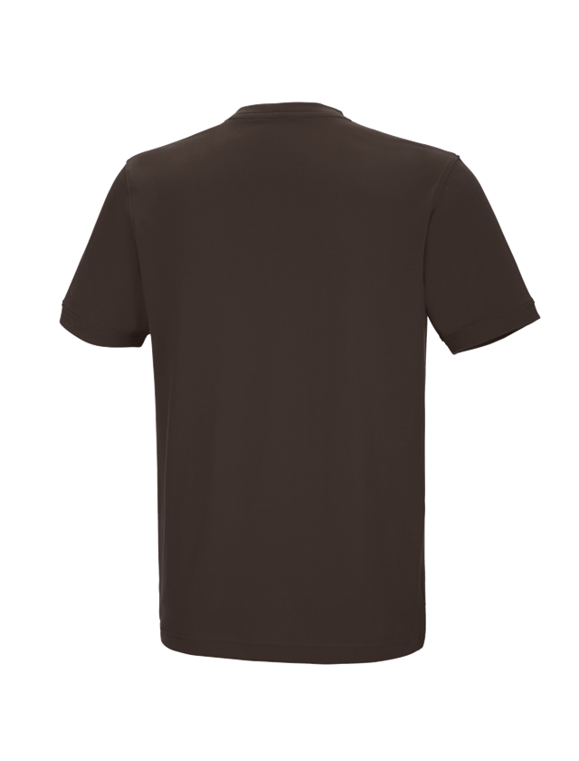Bovenkleding: e.s. T-shirt cotton stretch V-Neck + kastanje 3