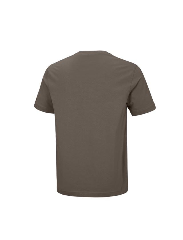 Bovenkleding: e.s. T-shirt cotton stretch V-Neck + steen 3