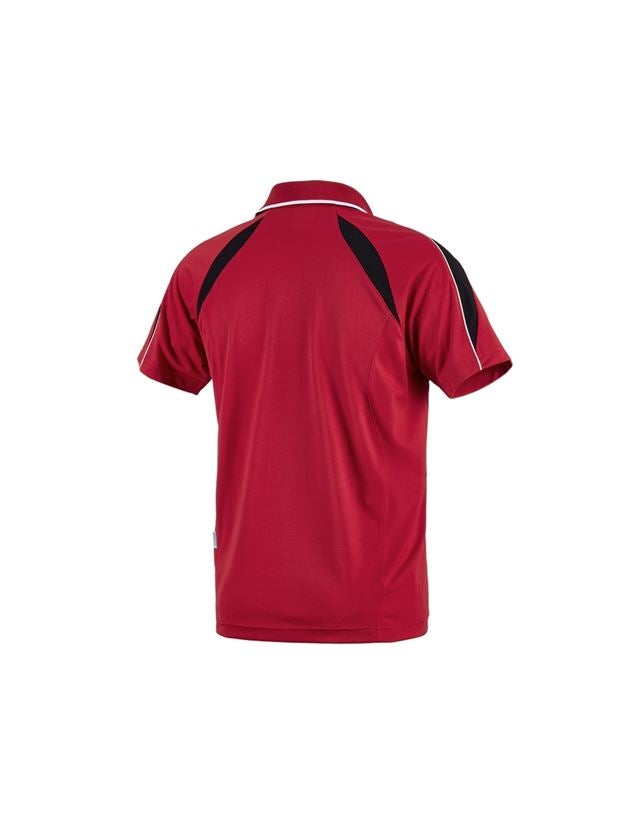 Onderwerpen: e.s. Funktioneel Polo-Shirt poly Silverfresh + rood/zwart 3