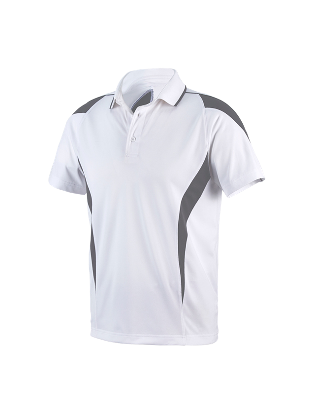 Bovenkleding: e.s. Funktioneel Polo-Shirt poly Silverfresh + wit/cement 2