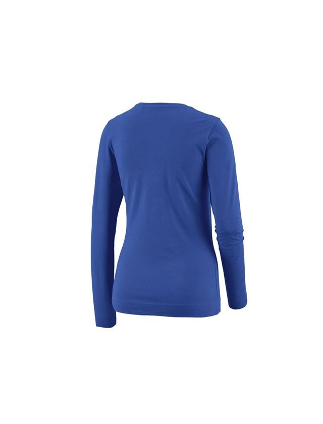 Bovenkleding: e.s. Longsleeve cotton stretch, dames + korenblauw 1
