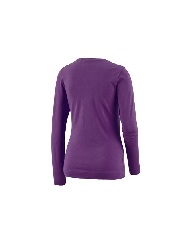 Bovenkleding: e.s. Longsleeve cotton stretch, dames + violet 1