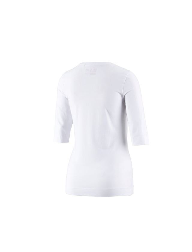 Tuin-/ Land-/ Bosbouw: e.s. Shirt 3/4-mouw cotton stretch, dames + wit 1